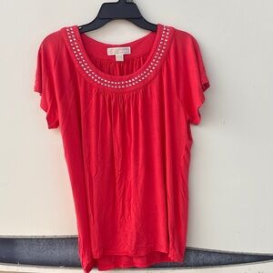 MICHAEL Michael Kors Red Studded Blouse
